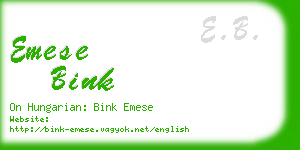 emese bink business card